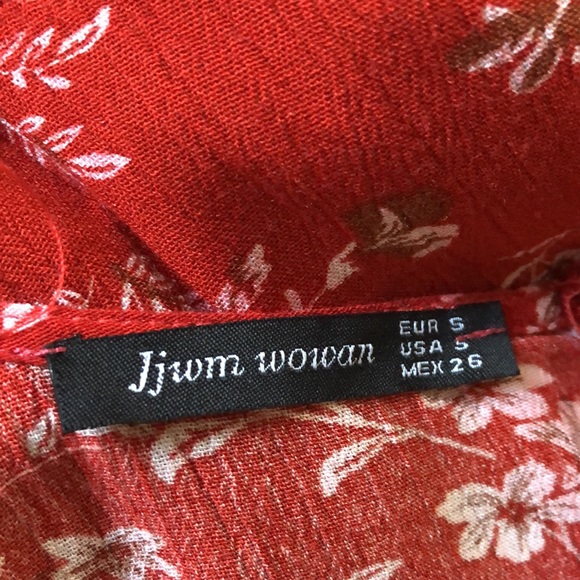 Red floral trendy summer dress - Picture 8 of 9